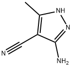 3-氨基-5-甲基-1H-吡唑-4-甲腈 结构式