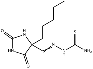 [(2,5-dioxo-4-pentyl-imidazolidin-4-yl)methylideneamino]thiourea 结构式