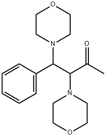 3,4-Di(4-morpholinyl)-4-phenyl-2-butanone 结构式