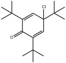 4-chloro-2,4,6-tritert-butyl-cyclohexa-2,5-dien-1-one 结构式
