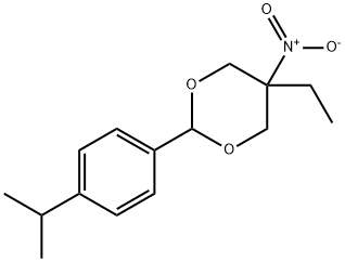 5-ethyl-5-nitro-2-(4-propan-2-ylphenyl)-1,3-dioxane 结构式