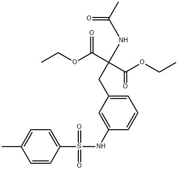 diethyl 2-acetamido-2-[[3-[(4-methylphenyl)sulfonylamino]phenyl]methyl ]propanedioate 结构式