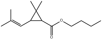 butyl 2,2-dimethyl-3-(2-methylprop-1-enyl)cyclopropane-1-carboxylate 结构式