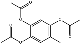 (2,5-diacetyloxy-4-methyl-phenyl) acetate 结构式