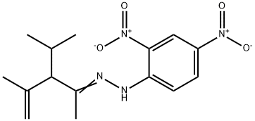 N-[(4-methyl-3-propan-2-yl-pent-4-en-2-ylidene)amino]-2,4-dinitro-anil ine 结构式
