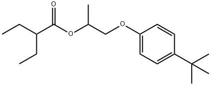 1-(4-tert-butylphenoxy)propan-2-yl 2-ethylbutanoate 结构式