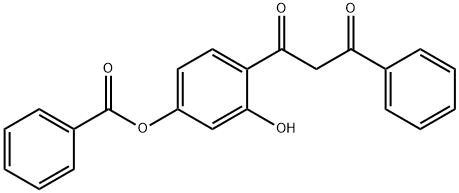 1-[4-(苯甲酰氧基)-2-羟基苯基]-3-苯基-1,3-丙二酮 结构式