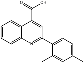 2-(2,4-二甲基-苯基)-喹啉-4-羧酸, 5466-33-1, 结构式