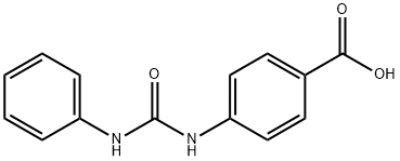 4-[(苯基氨基甲酰基)氨基]苯甲酸, 5467-09-4, 结构式