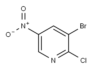 2-氯-3-溴-5-硝基吡啶 结构式