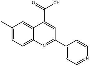 6-甲基-2-吡啶-4-基-喹啉-4-羧酸, 5486-67-9, 结构式