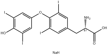 左旋甲状腺素钠, 55-03-8, 结构式