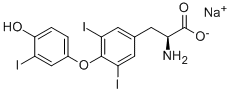 リオチロニンナトリウム 化学構造式