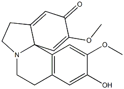 (13bS)-5,6,8,9-Tetrahydro-11-hydroxy-2,12-dimethoxy-3H-indolo[7a,1-a]isoquinolin-3-one 结构式