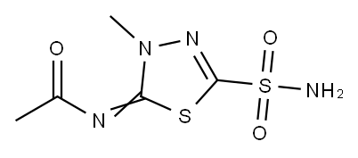 醋甲唑胺 结构式