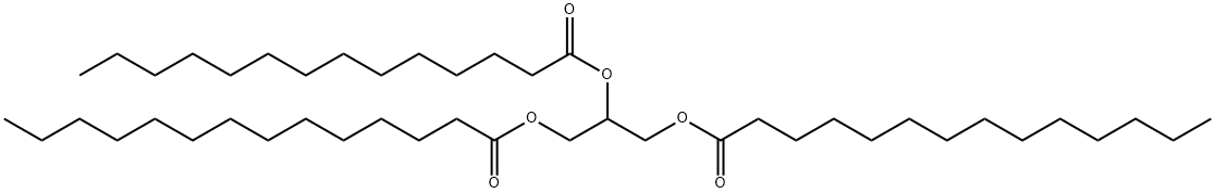 甘油三肉豆蔻酸酯, 555-45-3, 结构式