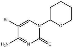4-Amino-5-bromo-1-(tetrahydro-2H-pyran-2-yl)pyrimidin-2(1H)-one 结构式