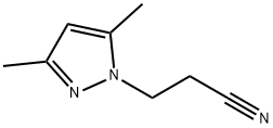 3,5-二甲基-1H-吡唑-1-丙腈, 5589-97-9, 结构式