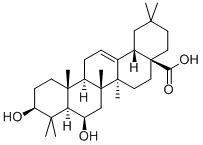 3BETA-6BETA-DIHYDROXY OLEAN-12-EN-28-OIC ACID, 559-64-8, 结构式