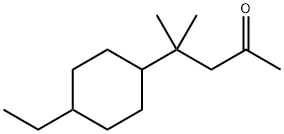4-(4-乙基环己基)-4-甲基戊烷-2-酮, 5595-18-6, 结构式
