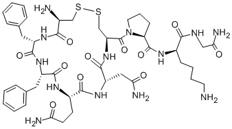 苯赖加压素, 56-59-7, 结构式