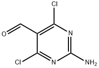 2-氨基-4,6-二氯嘧啶-5-甲醛, 5604-46-6, 结构式