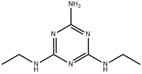 2-氨基-4,6-双(乙基氨基)-1,3,5-三嗪, 5606-16-6, 结构式