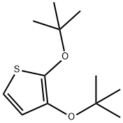 2,3-ジ-tert-ブトキシチオフェン 化学構造式