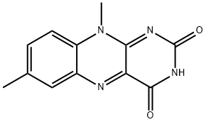 7,10-Dimethylbenzo[g]pteridine-2,4(3H,10H)-dione 结构式