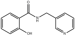 2-ヒドロキシ-N-(ピリジン-3-イルメチル)ベンズアミド 化学構造式