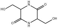 3,6-ビス(ヒドロキシメチル)-2,5-ピペラジンジオン 化学構造式