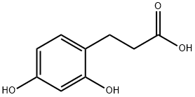 3-(2,4-ジヒドロキシフェニル)プロピオン酸 化学構造式