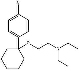2-[[1-(p-クロロフェニル)シクロヘキシル]オキシ]-N,N-ジエチルエタンアミン 化学構造式