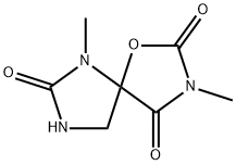 3,6-ジメチル-1-オキサ-3,6,8-トリアザスピロ[4.4]ノナン-2,4,7-トリオン 化学構造式
