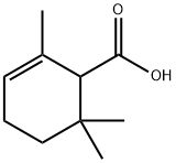 2,6,6-trimethylcyclohex-2-ene-1-carboxylic acid 结构式