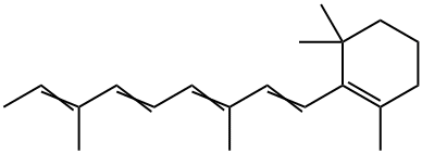 2-(3,7-Dimethyl-1,3,5,7-nonatetrenyl)-1,3,3-trimethyl-1-cyclohexene 结构式