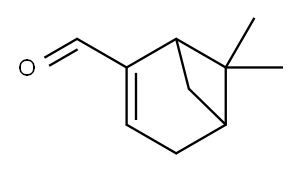 (-)-桃金娘烯醛(香桃木醛), 564-94-3, 结构式