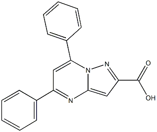 5,7-二苯基-吡唑[1,5-A]嘧啶-2-羧酸 结构式