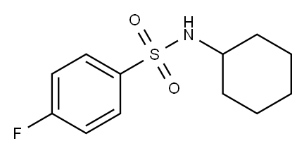 N-CYCLOHEXYL 4-FLUOROBENZENESULFONAMIDE 结构式