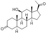 5alpha-Pregnan-11beta-ol-3,20-dione Structure
