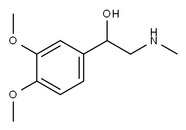 1-(3,4-二甲氧基苯基)-2-(甲基氨)乙醇, 5653-66-7, 结构式