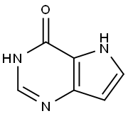 1,5-二氢-4H-吡咯并[3,2-D]嘧啶-4-酮, 5655-01-6, 结构式