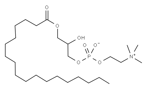 1-Stearoyllysophosphatidylcholine 结构式