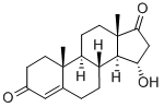 15α-ヒドロキシアンドロスタ-4-エン-3,17-ジオン 化学構造式