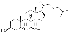 胆甾-5-烯-3,7二醇, 566-27-8, 结构式