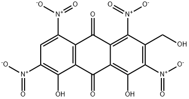 4,5-DIHYDROXY-2-HYDROXYMETHYL-1,3,6,8-TETRANITROANTHRAQUINONE, 567-95-3, 结构式