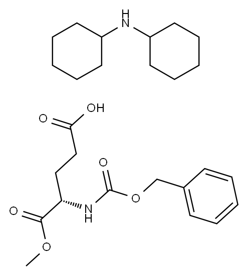 二环己胺(S)-4-((((苄氧基)羰基)氨基)-5-甲氧基-5-氧戊酸 结构式