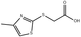 2-((4-甲基噻唑-2-基)硫代)乙酸, 5685-17-6, 结构式