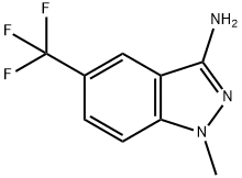 1-METHYL-5-(TRIFLUOROMETHYL)-1H-INDAZOL-3-AMINE, 5685-69-8, 结构式