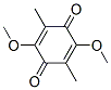 2,5-ジメトキシ-3,6-ジメチル-1,4-ベンゾキノン 化学構造式